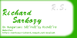 richard sarkozy business card